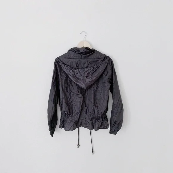 LIKE NEW! FREE PEOPLE! DARK GRAY LIGHT WINDBREAKER ZIP UP JACKET! - Picture 5 of 6